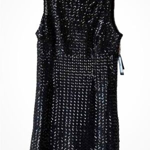 Adrianna Papell Black Sequin Dress